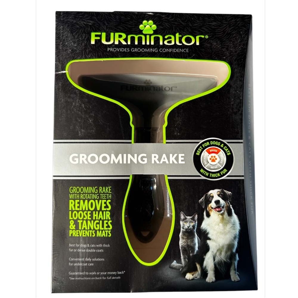 FURminator Grooming Rake THICK FUR Dogs & Cats